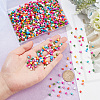  2000Pcs Opaque Colour Glass Seed Beads SEED-NB0001-90-3