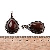 Natural Mahogany Obsidian Teardrop Pendants G-K363-01R-20-3