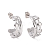 Non-Tarnish 304 Stainless Steel Flat Round Wrap Stud Earrings LS-EJEW-G326-04P-1