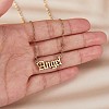 316 Surgical Stainless Steel Word Angel Pendant Necklace for Men Women JN1044A-4