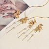 Stainless Steel & Plastic Imitation Pearl Flower Tassels Earrings & Necklaces & Rings Sets for Women DQ9834-2-1