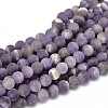 Frosted Natural Amethyst Round Bead Strands LS-G-L357-6mm-07-1