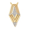 Brass Micro Pave Cubic Zirconia Pendants KK-B124-10GP-1