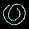 Natural Green Grass Agate Beads Strands G-I225-08-5x1.5-4