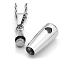 316L Surgical Stainless Steel Teardrop with Heart Urn Ashes Pendant Necklace BOTT-PW0005-22-2