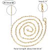 Brass Cable Chains Necklace Making MAK-PH0004-15-3