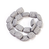 Electroplated Natural Lava Rock Bead Strands G-E497-K-06-2