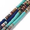 Handmade Polymer Clay Bead Strands CLAY-C003-05F-1