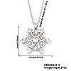 Elegant Brass Cubic Zirconia Snowflake Pendant Necklaces EH2913-4-1