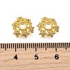 Star Brass Micro Pave Cubic Zirconia Bead Caps KK-K300-05C-G-3