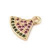 Brass Micro Pave Cubic Zirconia Pendants KK-R219-36B-G-2