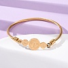 Religion 304 Stainless Steel Bangles for Women LS-BJEW-K280-01G-2