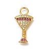 Brass Micro Pave Cubic Zirconia Pendants KK-M295-22G-02-1