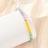 Dyed Natural White Jade Rondelle Beads Stretch Bracelets for Women BJEW-JB14235-02-2