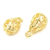 Real 18K Gold Plated Rack Plating Brass with Cubic Zirconia Pendants Charms KK-S396-12A-2