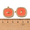 304 Stainless Steel Enamel Pendants STAS-I371-27G-03-3