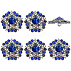 6Pcs 1-Hole Alloy Buttons DIY-FG0007-80A-1