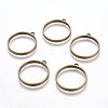 Vintage Findings Tibetan Style Alloy Ring Frame Pendants for DIY Resin Pendants X-TIBEP-M019-01AB-NF-2