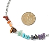 Chakra Mixed Gemstone Chip Beaded Necklaces NJEW-JN05694-3