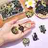 30Pcs 15 Styles Opaque Printed Acrylic Pendants OACR-CJ0002-43-4