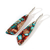 Bohemian Natural Imperial Jasper Pendant Dangle Earrings PN0029-2-1