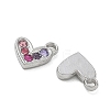 304 Stainless Steel Rhinestone Pendants SA-CBA49D2-09P-2