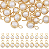 40Pcs 2 Style Shell Pearl Pendants PALLOY-CA00027-1