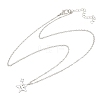 Brass Pave Clear Cubic Zirconia Smiling Face Star Pendant Necklaces KK-CBA6599-04A-P-2