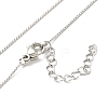 Brass Curb Chains Necklace for Men Women NJEW-G029-01P-1