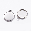 Non-Tarnish 304 Stainless Steel Pendant Cabochon Settings LS-X-STAS-K146-054-14mm-1