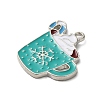 Winter Theme Alloy Enamel Pendants ENAM-M002-05O-P-2