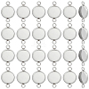 80Pcs 304 Stainless Steel Cabochon Connector Settings STAS-HY0001-89A-1