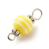 Stripe Resin Connector Charms PALLOY-JF01797-01-5