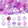 300Pcs 10 Styles Mixed Styles Acrylic Beads MACR-YW0002-99A-1
