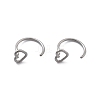 304 Stainless Steel Heart Hoop Nose Rings AJEW-A062-06P-4