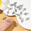 SHEGRACE Brass Pave Cubic Zirconia Star Connector Charms XGRQ2O314-441A-P-5