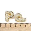 Brass Micro Pave Clear Cubic Zirconia Pendants KK-Z041-01G-P-3