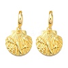 Rack Plating Shell Shape Brass Hoop Earrings EJEW-H016-43G-1