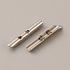 500Pcs Brass Folding Crimp Ends KK-WH0058-08A-P-1