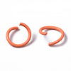 Spray Painted Iron Open Jump Rings X-IFIN-T017-04A-4