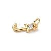 Brass Pave Clear Cubic Zirconia Charms KK-A273-01G-J-2