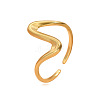 Wave 304 Stainless Steel Cuff Rings FS-WG0CC98-02-3