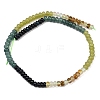 Watermelon Stone Glass & Dyed Natural White Jade Beads Strands G-Z135-C03-4