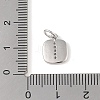 Rack Plating Brass Micro Pave CLear Cubic Zirconia Charms KK-E110-14P-I-3