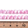 Anti-Tarnish Electroplate Glass Beads Strands GLAA-T025-6mm-14F-2