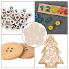 Unfinished Wooden Flat Round Cutouts WOOD-WH0050-042D-5