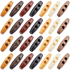 84Pcs 7 Colors Natural Wood Buttons BUTT-GF0003-90B-1