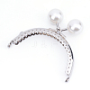 Iron Purse Frame Handle with Solid Color Acrylic Beads FIND-Q038P-D01-1