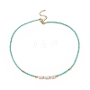 7Pcs 7 Colors Natural Pearl & Glass Seed Beaded Necklaces Set for Women NJEW-JN04184-5