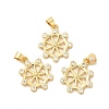 Rack Plating Brass Micro Pave  Cubic Zirconia Pendants KK-B068-47G-2